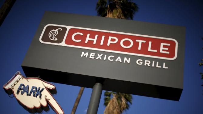 A Chipotle Mexican Grill is seen the day before it announces its first quarter results, in Los Angeles
